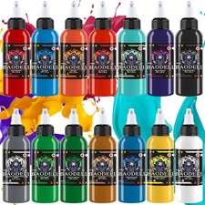 DLD Dazzling Vivid Colour Tattoo Ink Kit Professional 14 Bottles (1oz Each) Tat