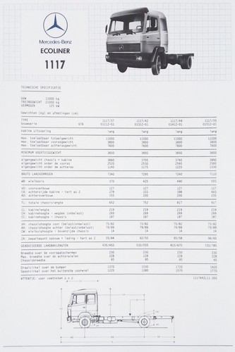 Mercedes benz truck 1117 198 - mercedes-benz,