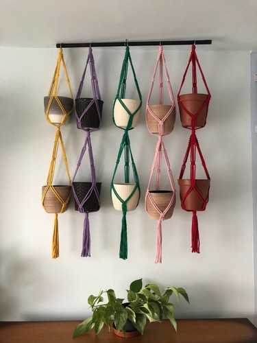 Macrame double plant - macrame,