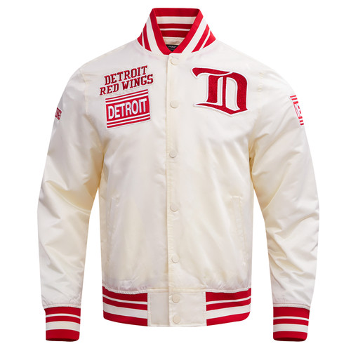 Detroit red wings cream satin - red,