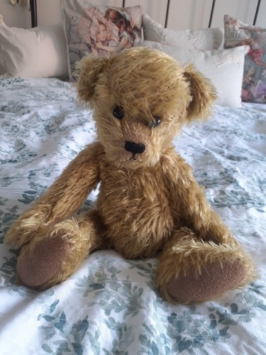 Vintage jointed teddy bear - jointed,