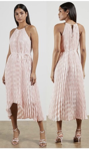 Pink pleated ted baker dress - pleated,