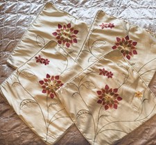 4 X Cream Floral Faux Silk