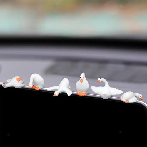 6pcs miniature goose figurines - goose,