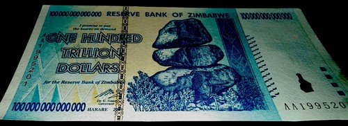 Zimbabwe 100 trillion - zimbabwe, dollars