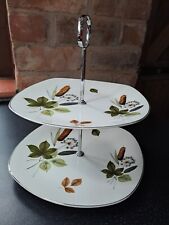 Midwinter Stylecraft Riverside - Fashion 2 Tier Cake Stand Plate - retro 1960's