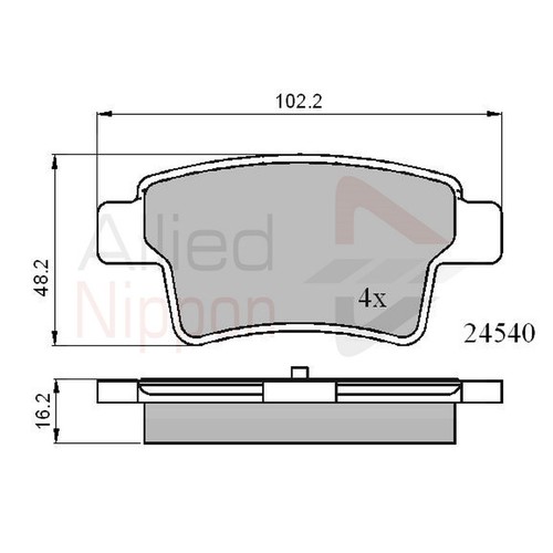 Brake pads set for - pads, citroen