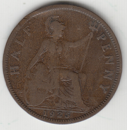 Halfpenny 1925 condition - , as