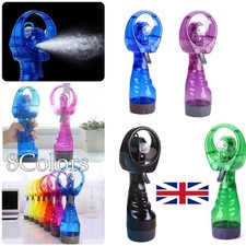 Portable Hand Held Battery Power Fan Air Water Mist Bottle Cooling Spray Office