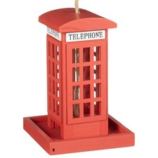 Red Telephone Box Bird Feeder