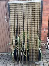 Vintage Plastic TIKI ? Door Curtain Brown Retro 70s