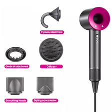 2000W Hair Dryer Professional Negative Blow Dryer Quick Dry Powerful w/ Diffuser