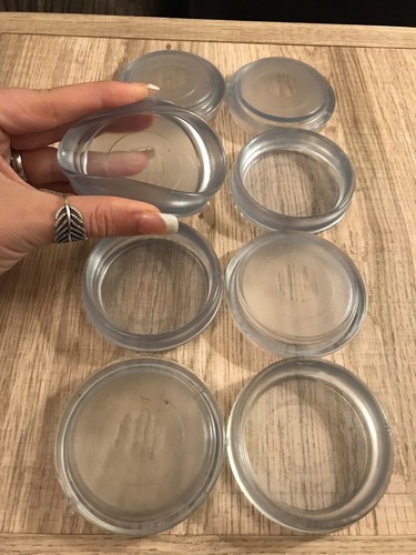 Clear rubber castor - 8, cups