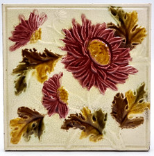 Antique Fireplace Tile Relief