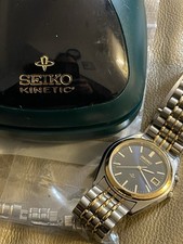 Gents Seiko Kinetic 5m42-0k69  SKH148P1  Original UFO Box Blue Gold Silver