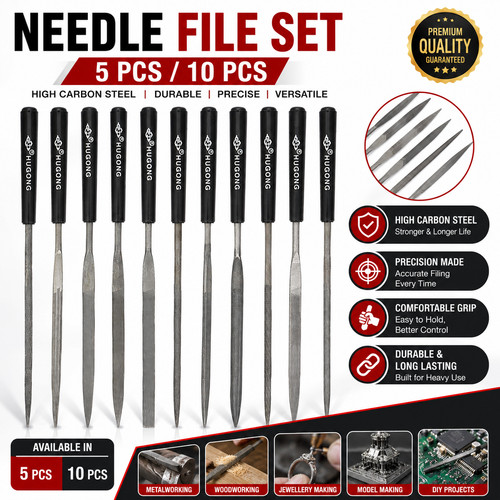 10pc needle file set 140mm - file, x