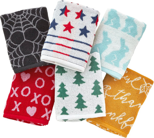 Seasonal hand towel set - set,, multi