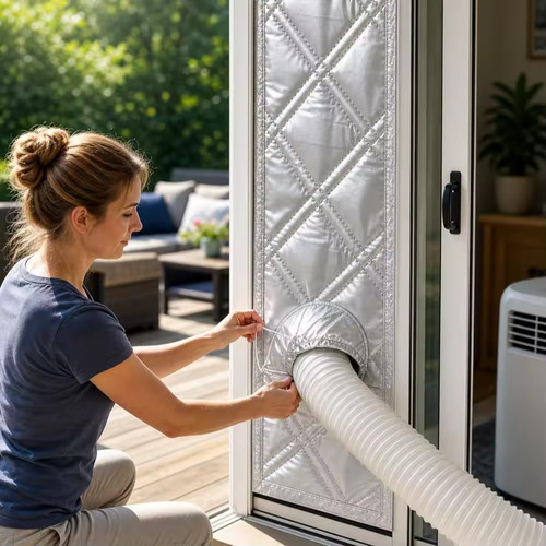 Portable window seal cloth - ac,