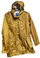 Cotton Traders Fleece Lined Gold/Toffee Coloured Rain Coat Size 12   Excellent