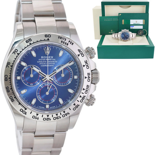 Mint papers rolex daytona blue - papers,