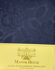 Rose Jacquard Navy 70" x 90"