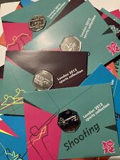 London Olympic 50p Sport Coins,Brilliant Uncirculated,Sealed,BU,Choose your coin