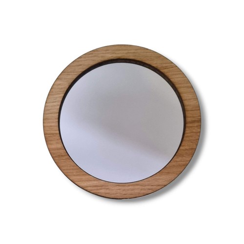 Round wall mirror with - wall,