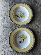 2 ROYAL DOULTON - CARMINA Cucina 9 3/8" Rimmed Bowls In VGC