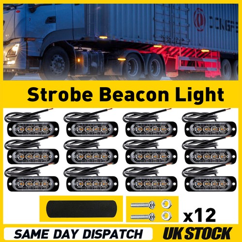 12x 12v 24v led amber - 12v,