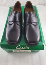 Clarks Riptape Brown Leather Ladies Shoes Low Heel
