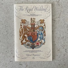 Official Programme The Royal Wedding Charles And Diana 29 July  1981