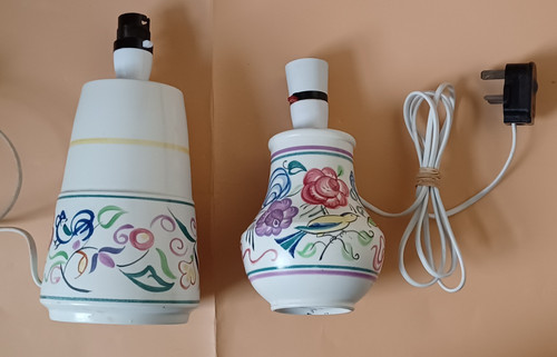 Poole pottery lamps floral - x,