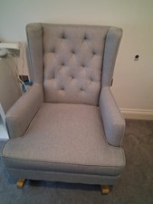 Modern Linen Nursery Rocking Chair  Rocker  Or Armchair