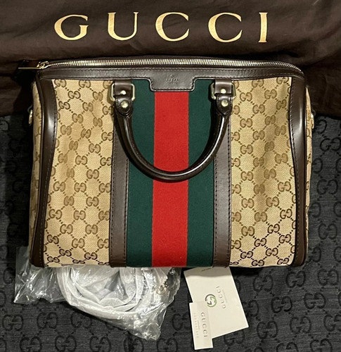 Gucci vintage web boston - gg,