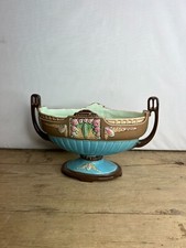 Antique Eichwald 7766 Czechoslovakian Majolica Gondola Comport Centre Piece