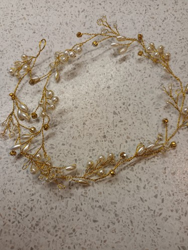 Pearls hair vine bridal - pearls,