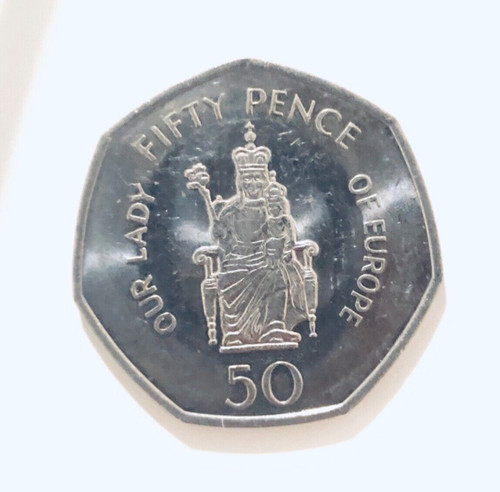 2008 50p coin gibraltar lady - 2008,