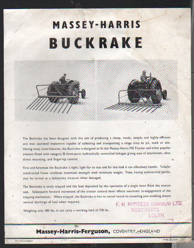 1956 massey harris tractor - 1956,