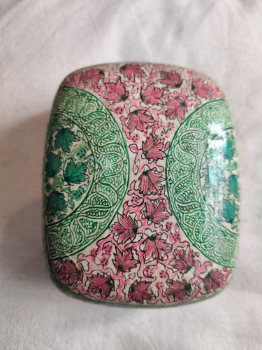 Paper mache floral trinket - paper,