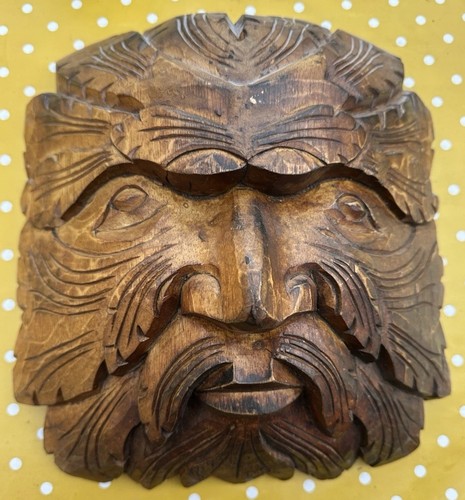 The green man carved wooden - the,