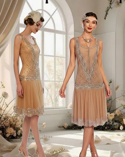 Frock and frill - , gold