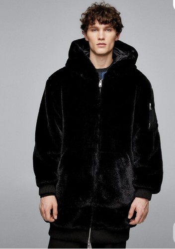 Zara men faux fur jacket - men's,