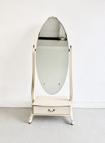Vintage oval cheval mirror - vintage,