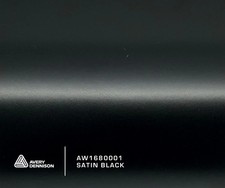 AVERY DENNISON SWF SATIN BLACK PREMIUM SUPREME WRAP FILM / NEXT DAY DELIVERY