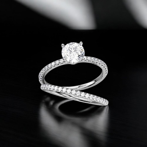 Round cut diamond - round, ring
