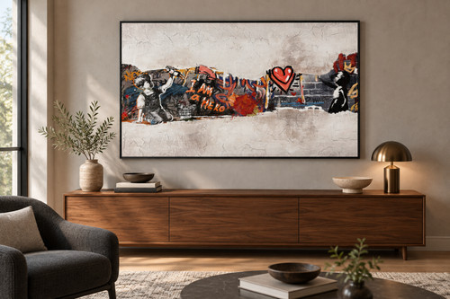 Modern artwork banksy style - -,