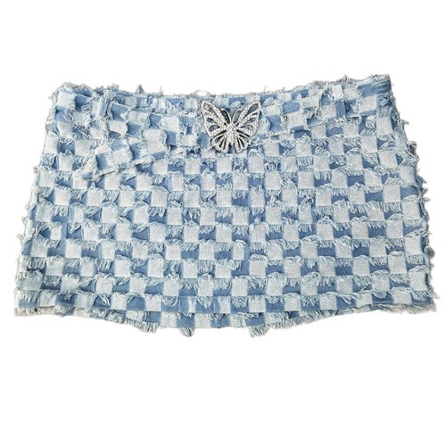 Y2k denim micro mini skirt - micro,