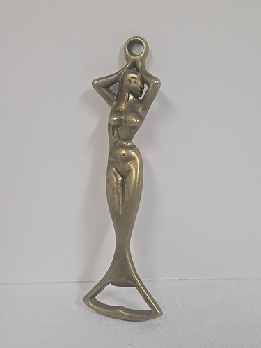Vintage brass nude lady - vintage,