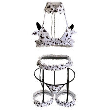 Costumes Maid Uniform Milk Bikini Lady Dress Women Sexy Lingerie Set Cow