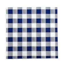 Navy Blue Gingham Lunch Paper